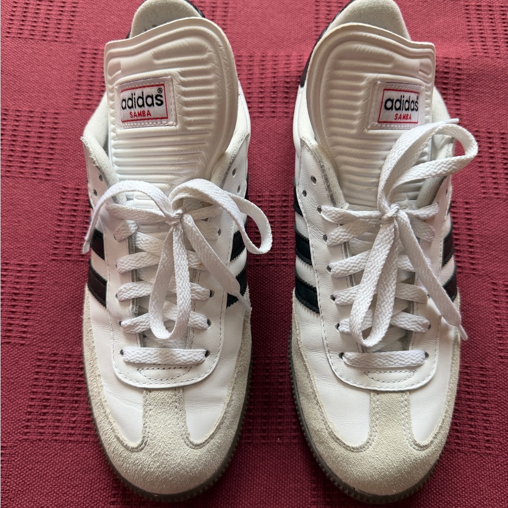 Adidas Samba White Sneaker Shoes Size 9 - Picture 3 of 11